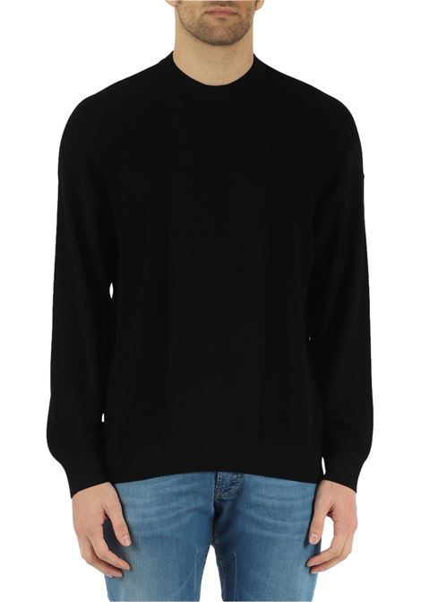 Ribbed jumper with reverse plain-knit inserts EMPORIO ARMANI | sweaters | 3D1MXH 1MPIZ0999